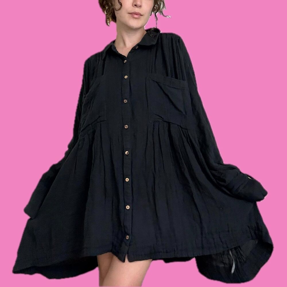 Free People Voyager Shirt Dress – Size Medium - Picture 2 of 8